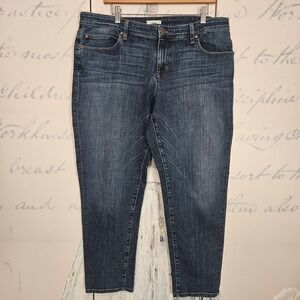 Eileen Fisher Jeans Size 14 Medium Wash Tapered Leg Ankle